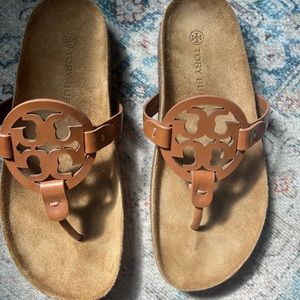 Tory Burch Miller Cloud Calf Leather/Cork Size 7.5 (True fit size 7) New